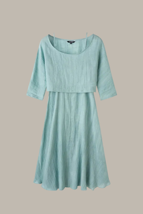 GERALDINE-Crepe Ramie/Tencel two-piece dress Alchemy Signature GERALDINE-Crepe Ramie/Tencel two-piece dress Alchemy Signature