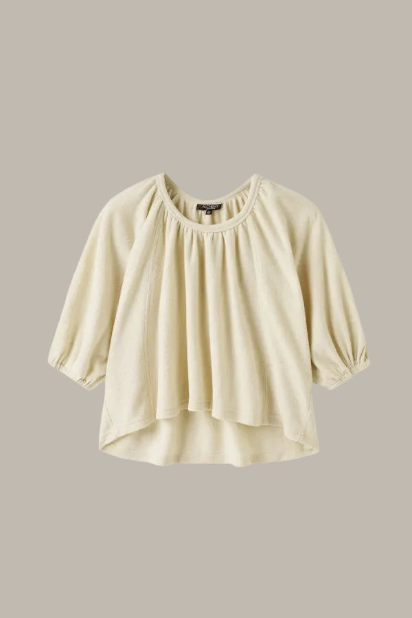 KEIRA-CLOUD Terry-cotton 3/4 sleeve top
