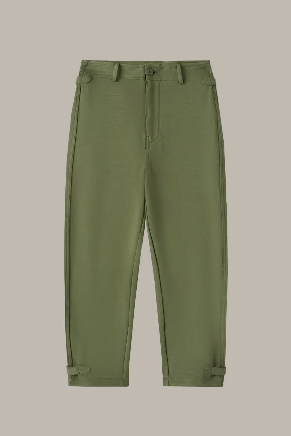 TABITHA-Tencel jersey straight leg trousers