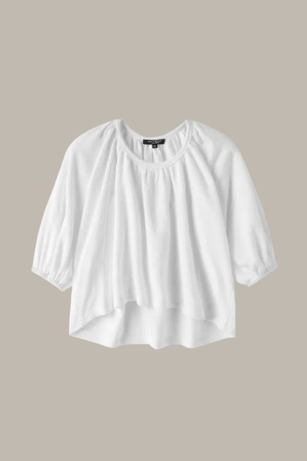 KEIRA-CLOUD Terry-cotton 3/4 sleeve top