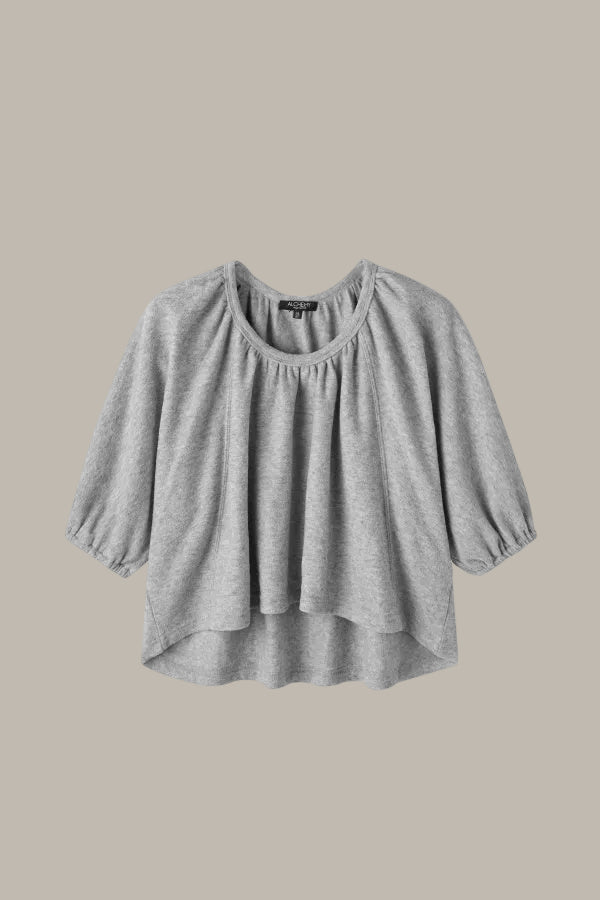 KEIRA-CLOUD Terry-cotton 3/4 sleeve top