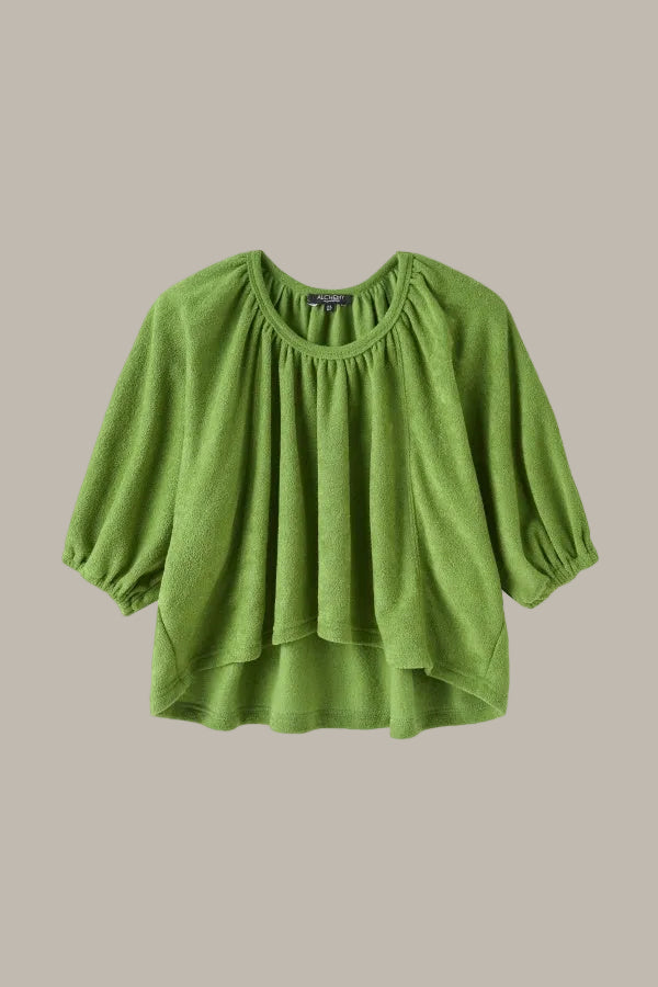 KEIRA-CLOUD Terry-cotton 3/4 sleeve top
