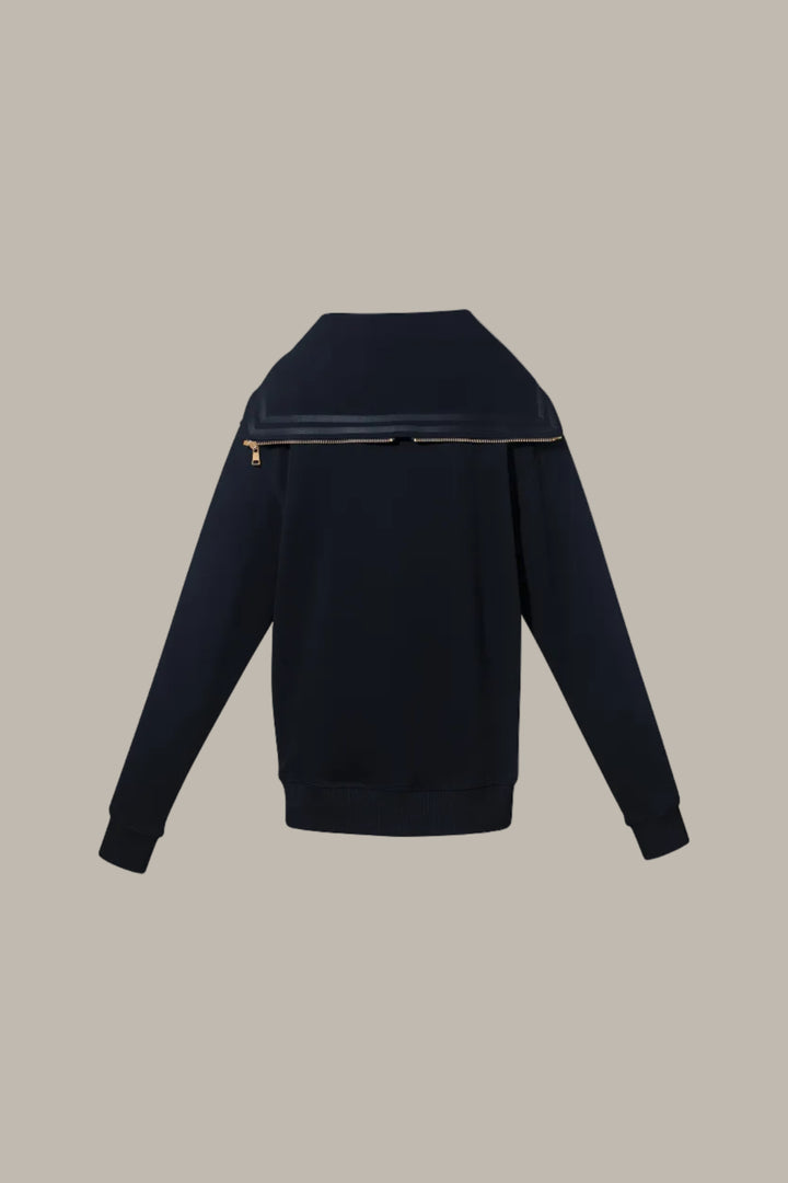 PENELOPE-Tencel jersey sailor-style hooded jumper