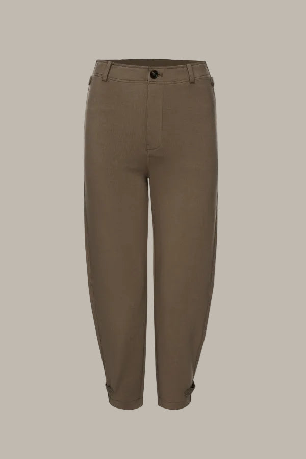 TABITHA-Tencel jersey straight leg trousers
