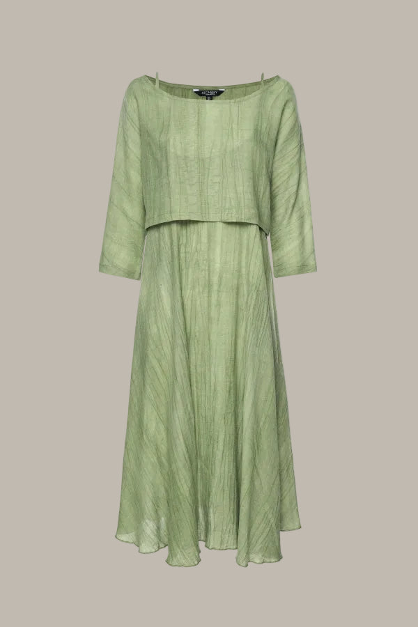 GERALDINE-Crepe Ramie/Tencel two-piece dress
