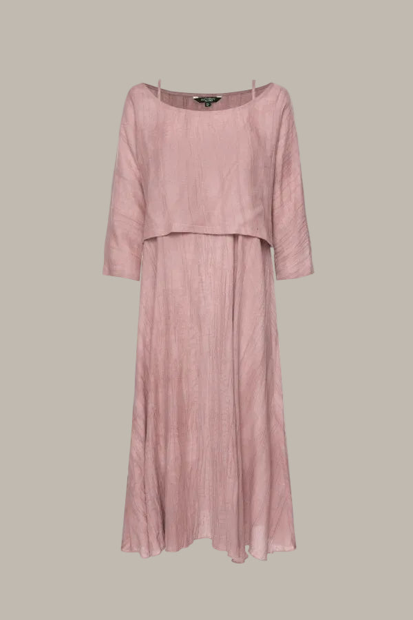 GERALDINE-Crepe Ramie/Tencel two-piece dress