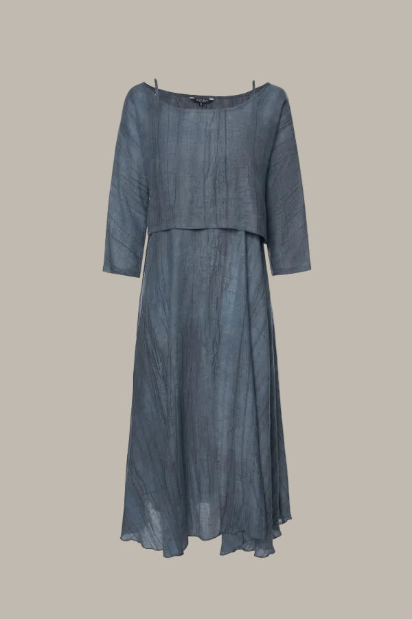 GERALDINE-Crepe Ramie/Tencel two-piece dress