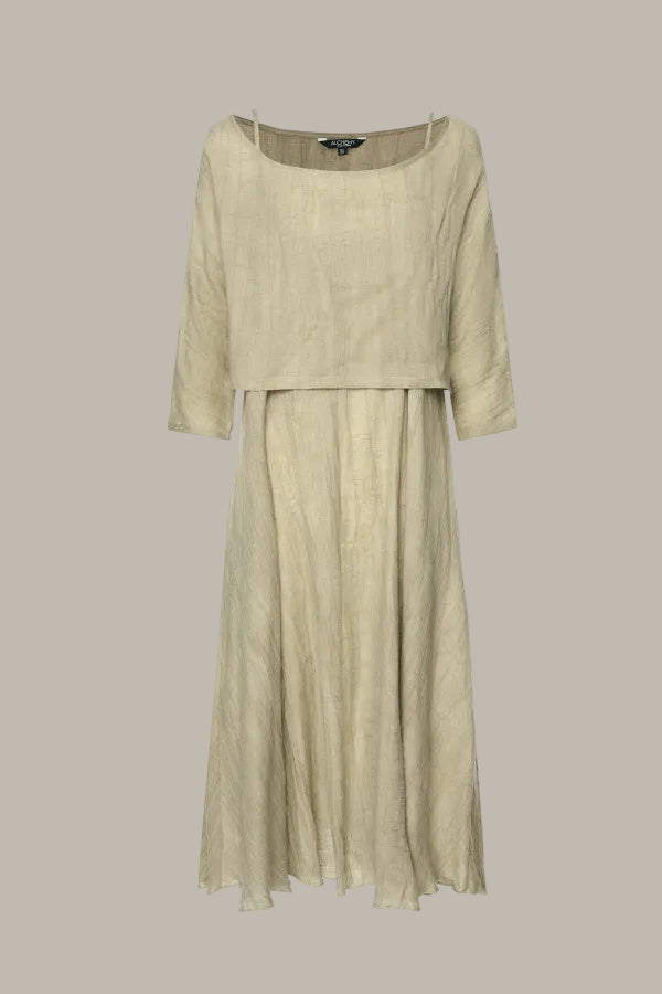 GERALDINE-Crepe Ramie/Tencel two-piece dress