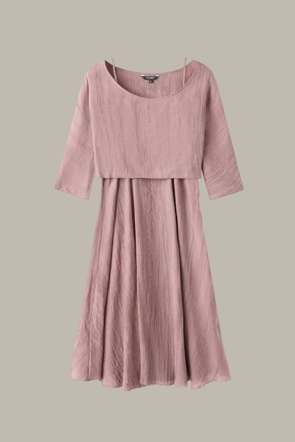 GERALDINE-Crepe Ramie/Tencel two-piece dress Alchemy Signature GERALDINE-Crepe Ramie/Tencel two-piece dress Alchemy Signature