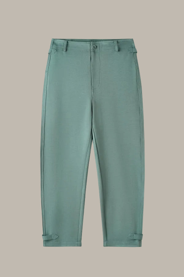 TABITHA-Tencel jersey straight leg trousers