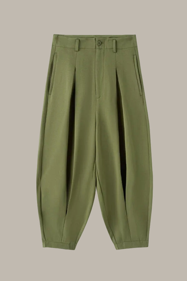 QUINN-Tencel Jersey Balloon Leg Trouser