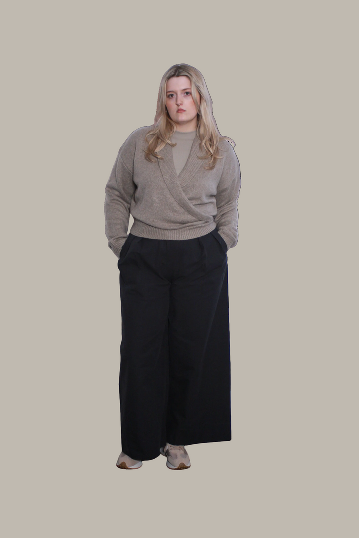 WENDY-Wool/Cashmere blend wrap jumper