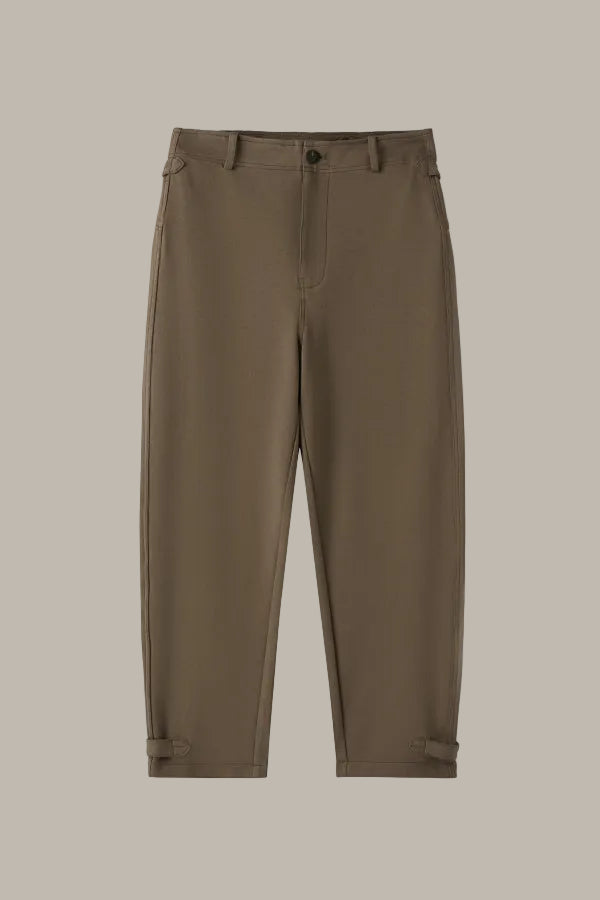 TABITHA-Tencel jersey straight leg trousers