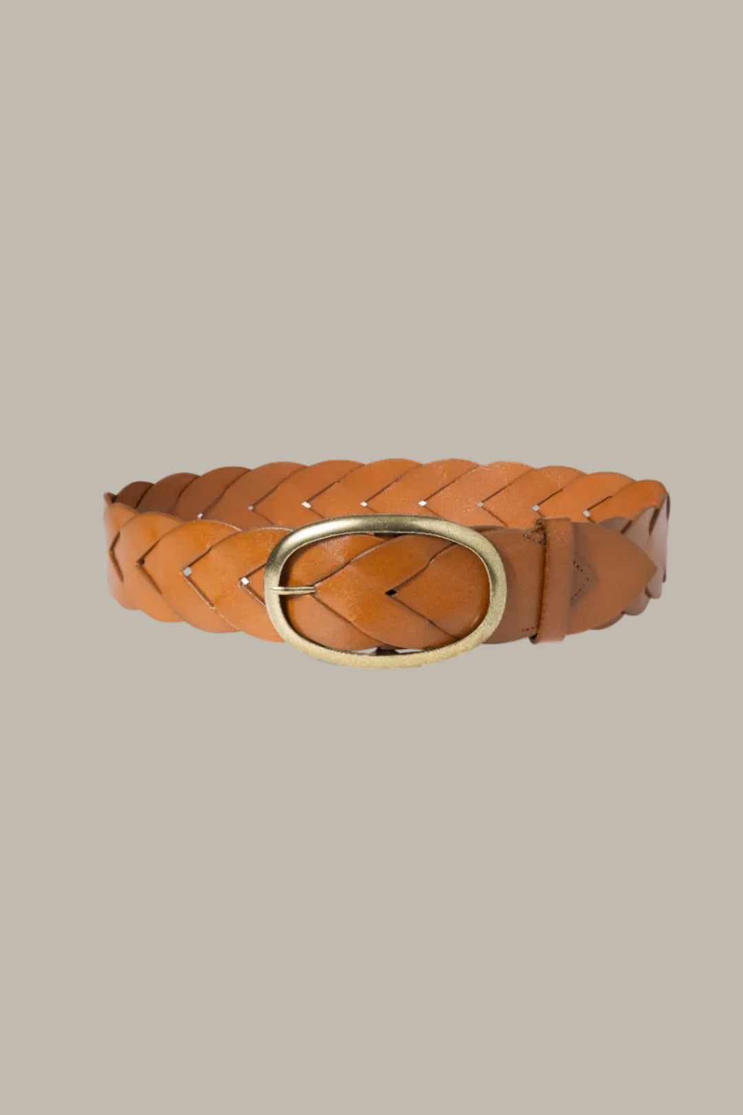 CAROLINA-Leather wide woven belt