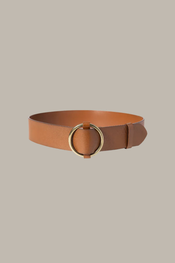 ALICE-Leather Circle Buckle Belt