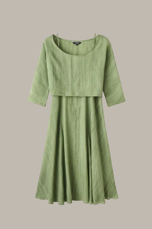 GERALDINE-Crepe Ramie/Tencel two-piece dress Alchemy Signature GERALDINE-Crepe Ramie/Tencel two-piece dress Alchemy Signature