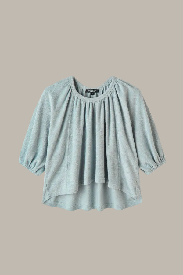 KEIRA-CLOUD Terry-cotton 3/4 sleeve top