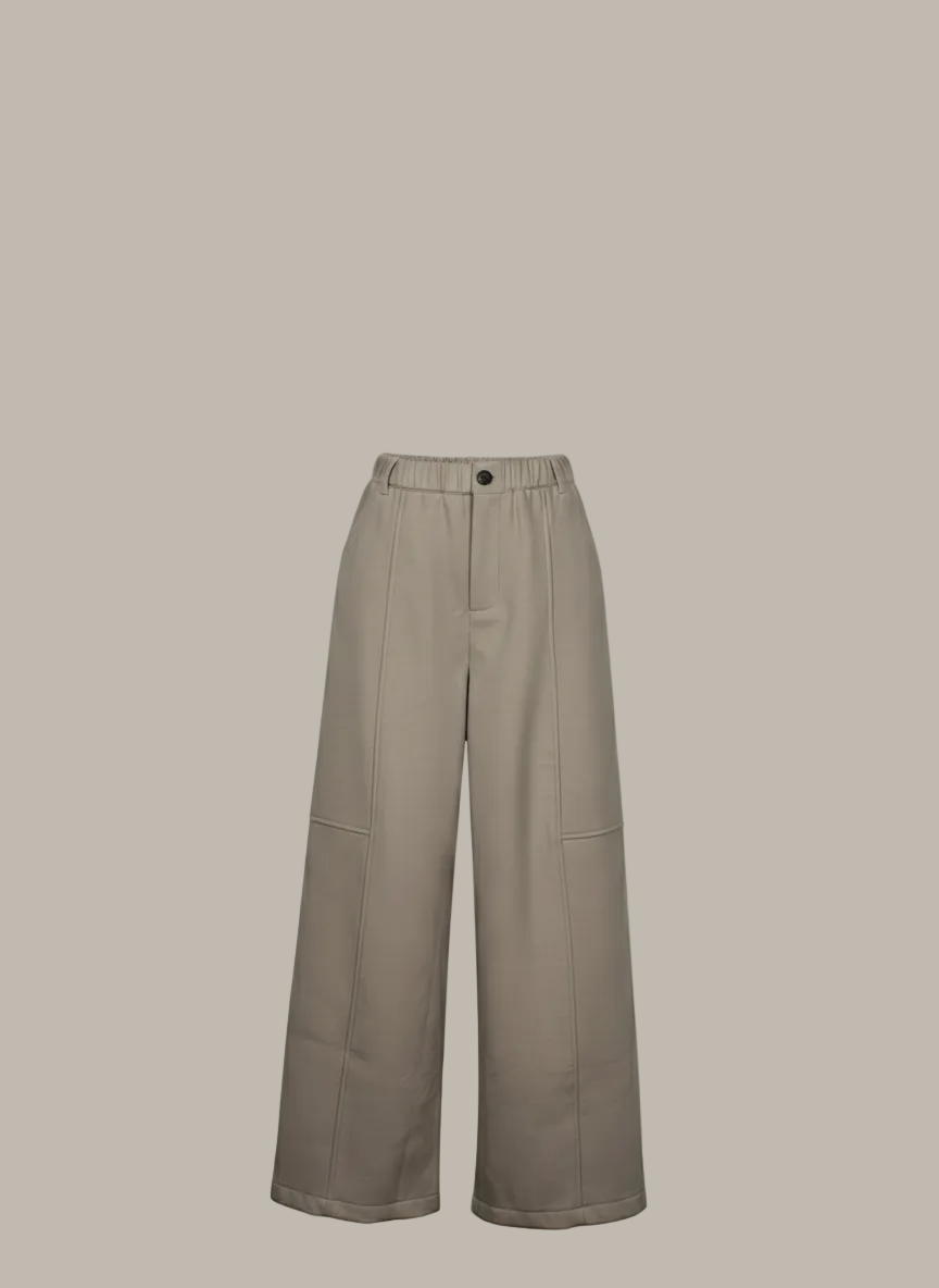 ABIGAIL-Cotton mix barrel leg trousers