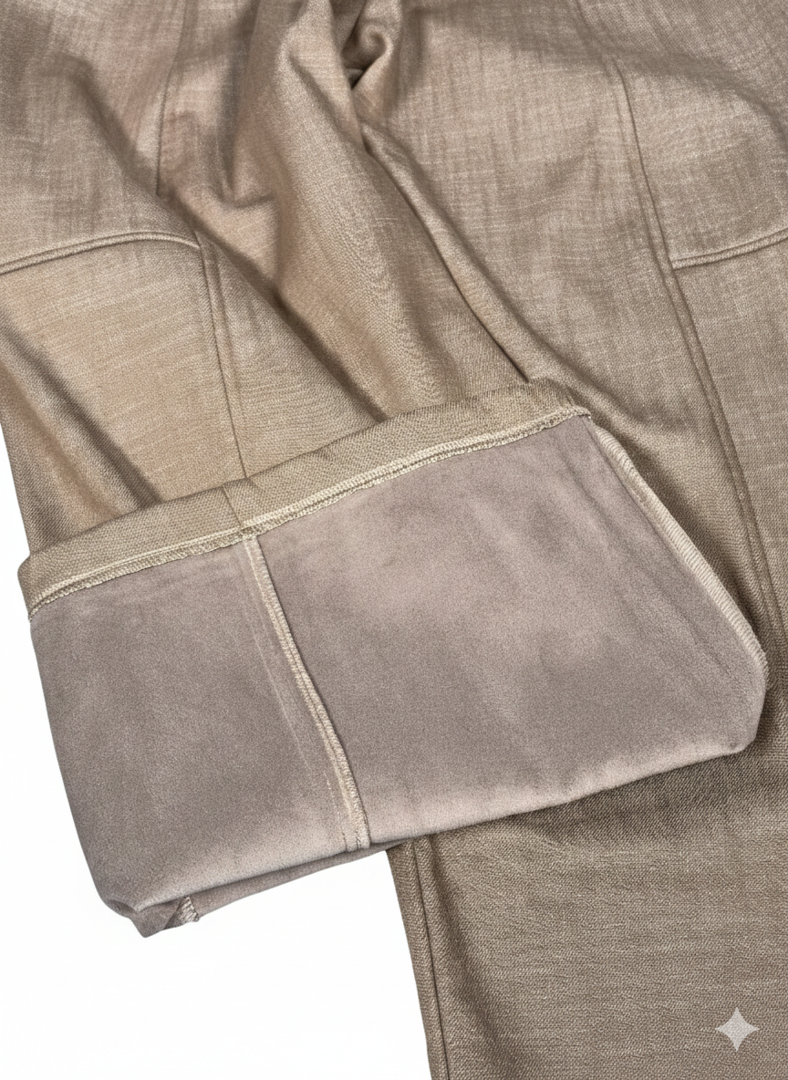 ABIGAIL-Cotton mix barrel leg trousers