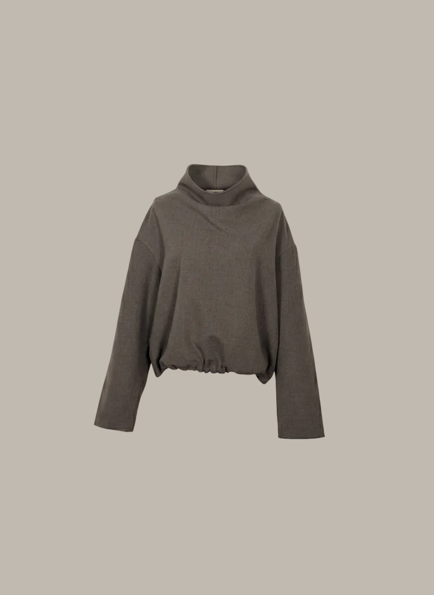 CECIE-Reversible cowl neck top