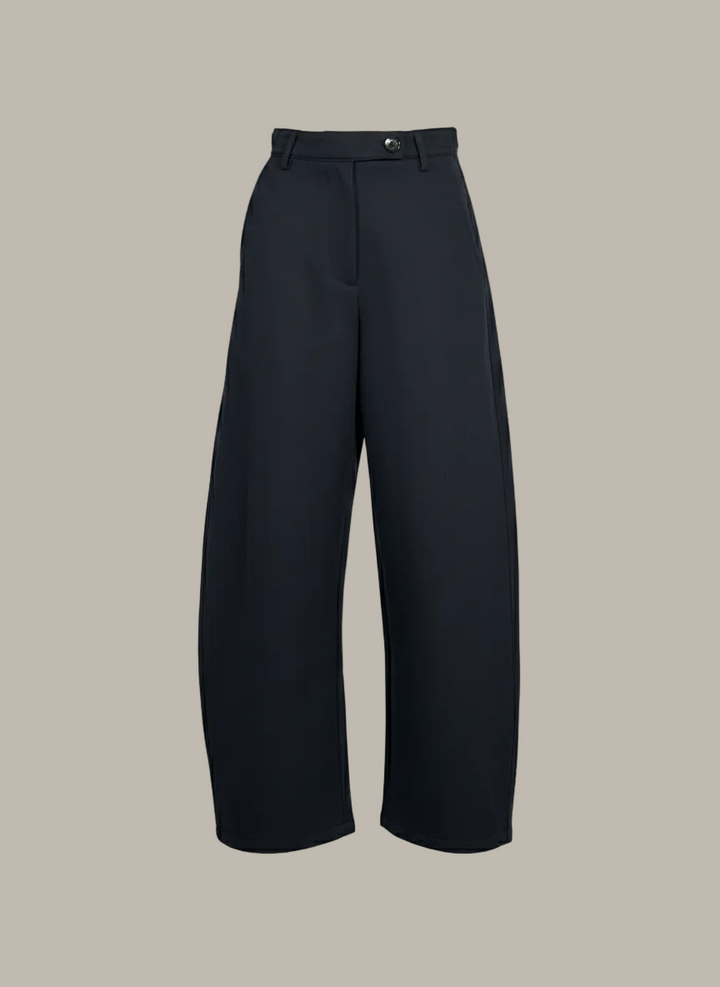 ELLIE-Cotton/Tencel blend barrel leg jean