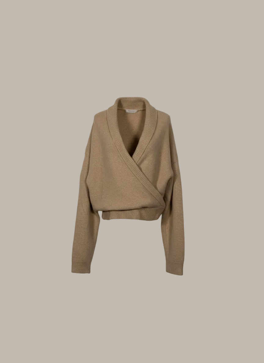 WENDY-Wool/Cashmere blend wrap jumper