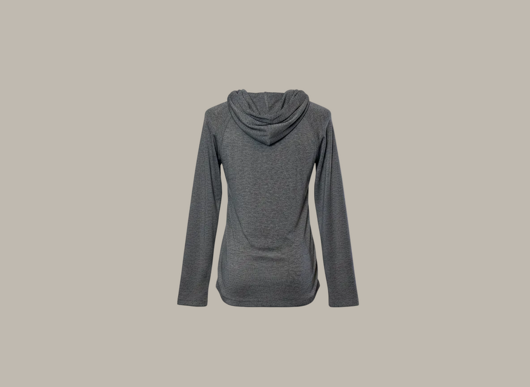 LUCY-Viscose/Cotton blend quarter-zip hoodie