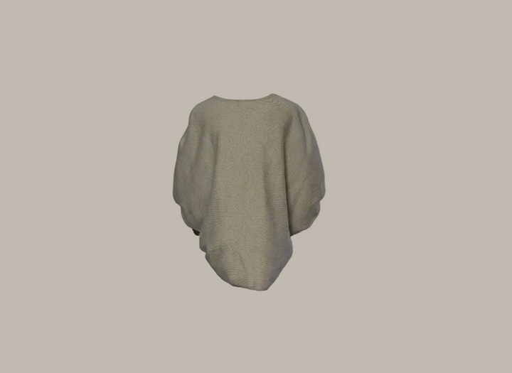 BABETTE-Alpaca/Wool blend poncho jumper