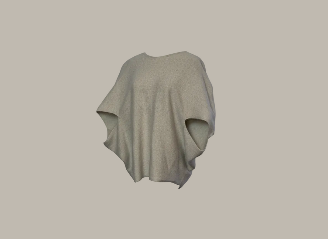 BABETTE-Alpaca/Wool blend poncho jumper