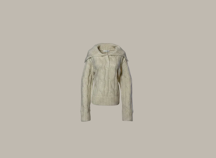 JOANAH-Wool blend cable knit jumper