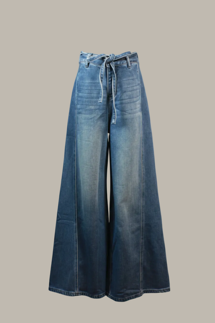 DIVINA-Cotton wide leg jeans