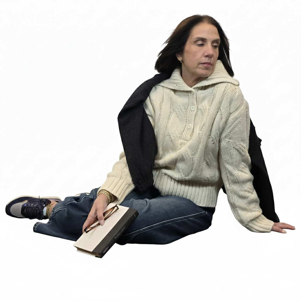 JOANAH-Wool blend cable knit jumper