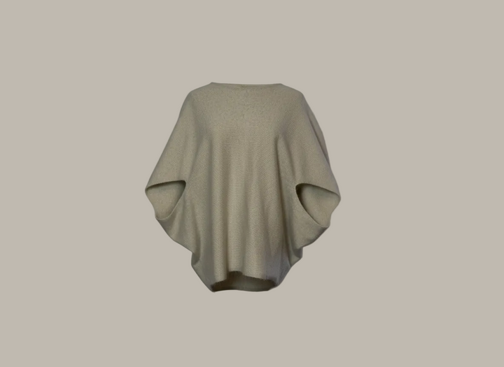 BABETTE-Alpaca/Wool blend poncho jumper