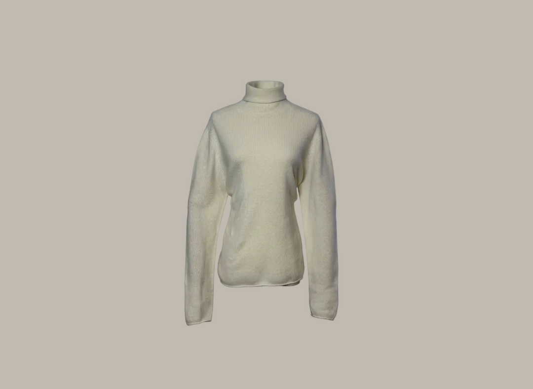 LOUELLA-Wool blend roll neck