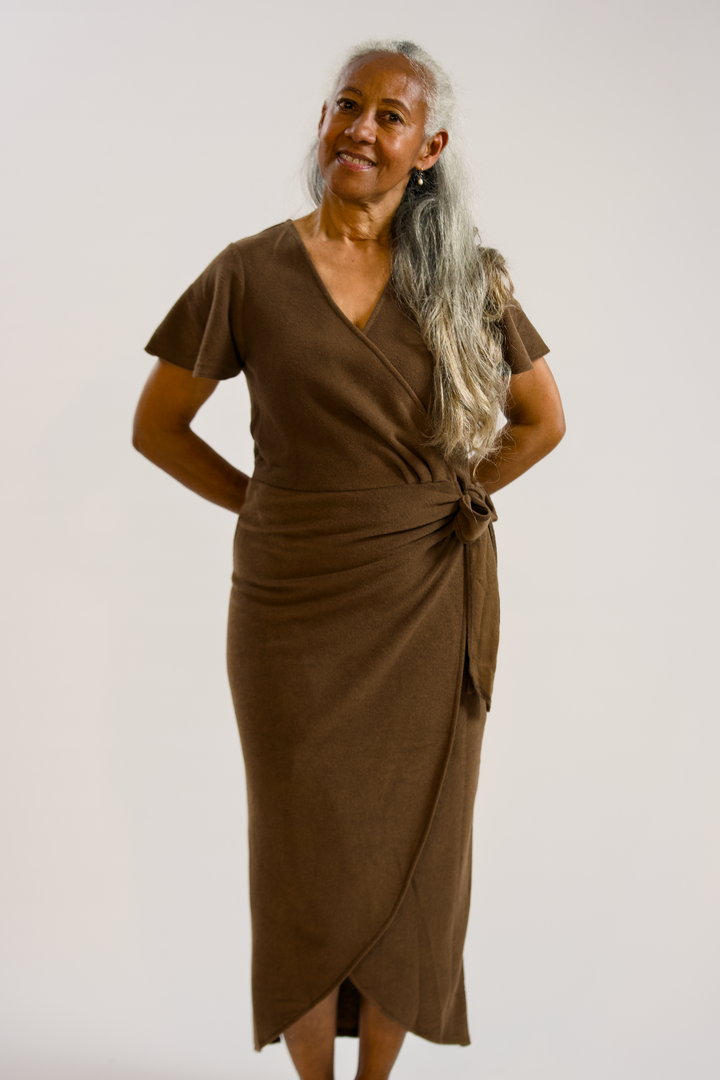 HARMONY-CLOUD Terry-cotton wrap dress