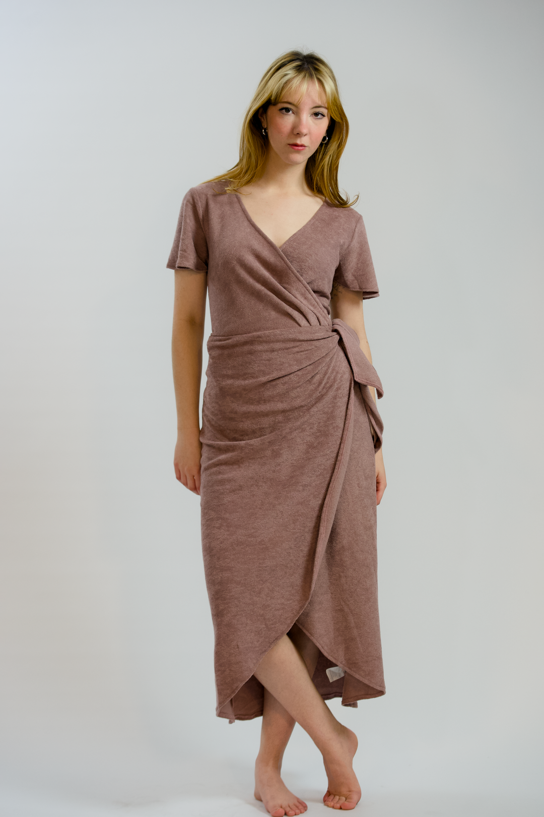 HARMONY-CLOUD Terry-cotton wrap dress
