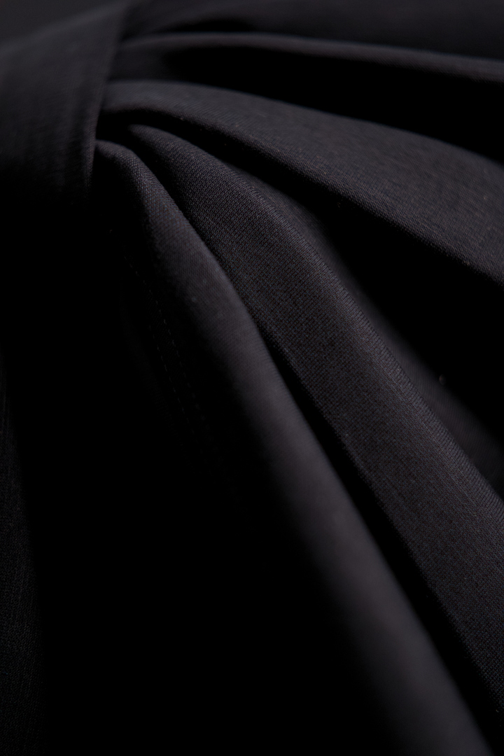 BRIONY-Tencel jersey reversible knot cape jumper