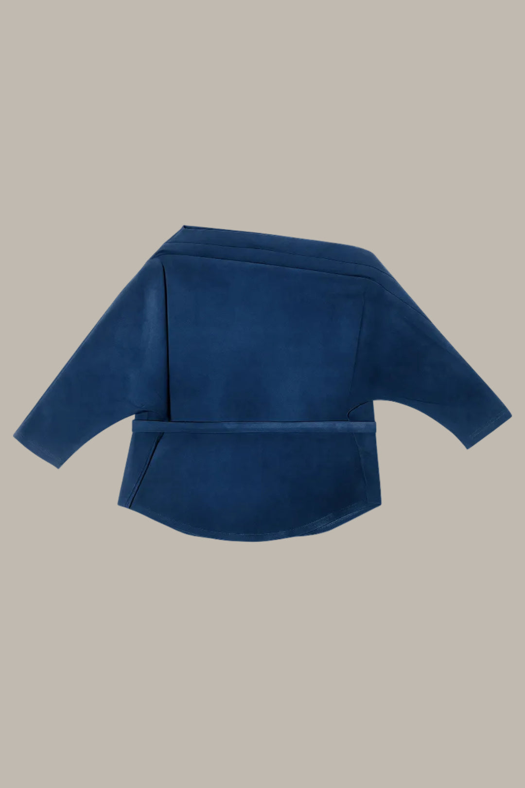 JASMIN- Stretch Suedette off the shoulder top with bow-belt