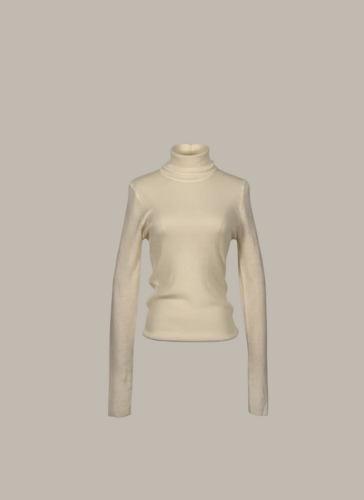 NICOLE-merino wool mix roll neck