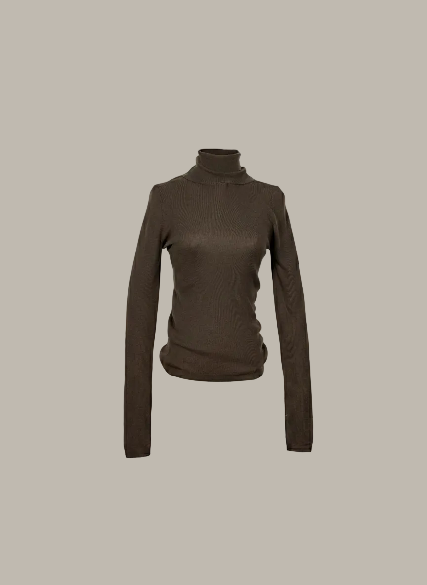 NICOLE-merino wool mix roll neck