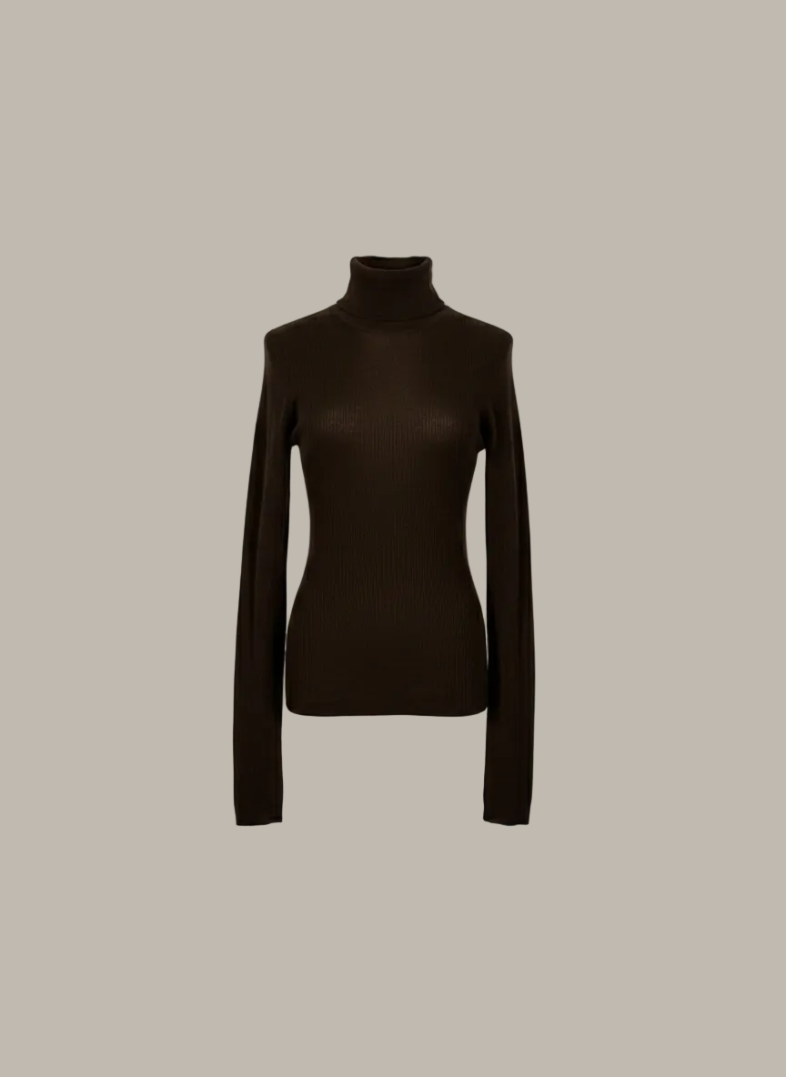 NICOLE-merino wool mix roll neck