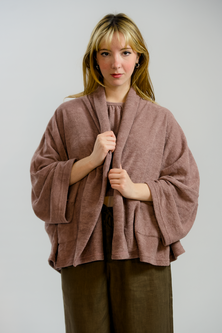 OLIVIA-CLOUD Terry-Cotton Cardigan