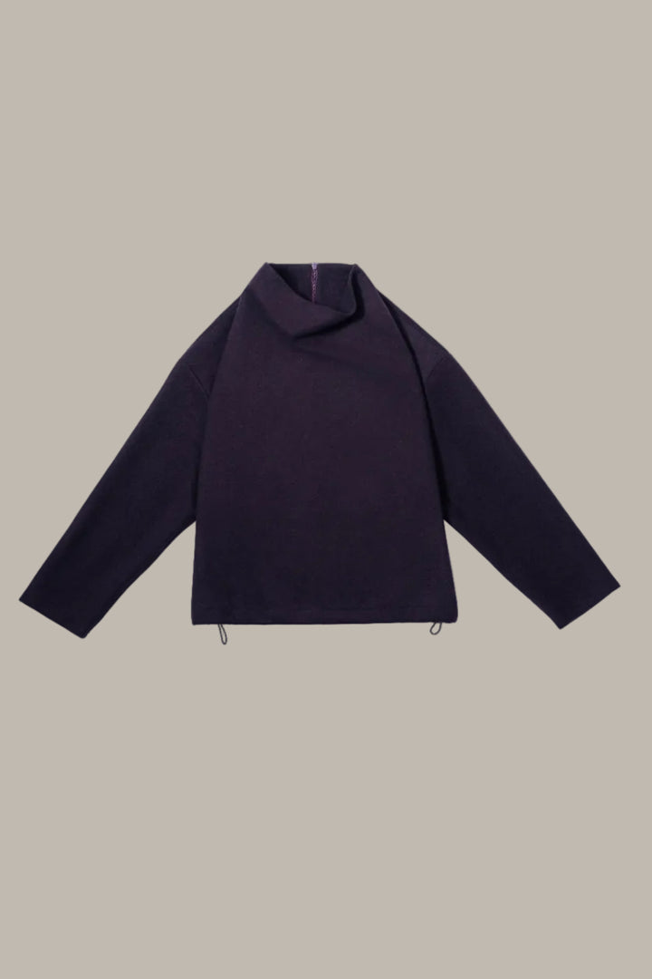 CECILIA- Reversible cowl neck/quarter zip jumper