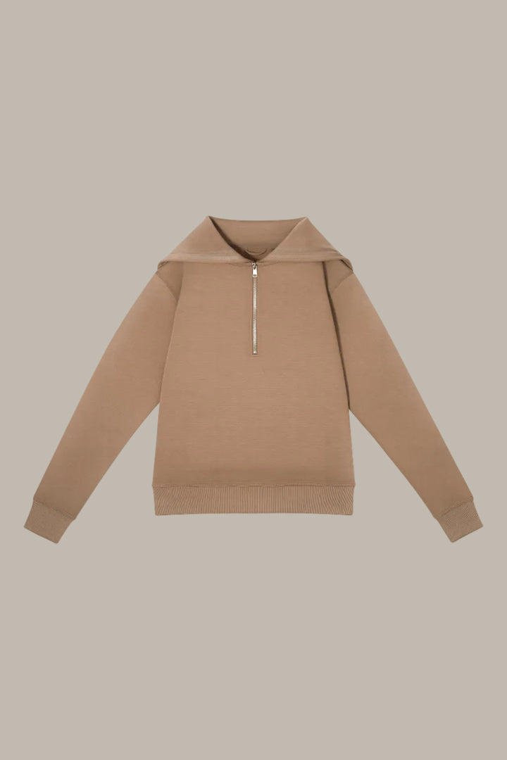 PENELOPE-Tencel jersey sailor-style hooded jumper