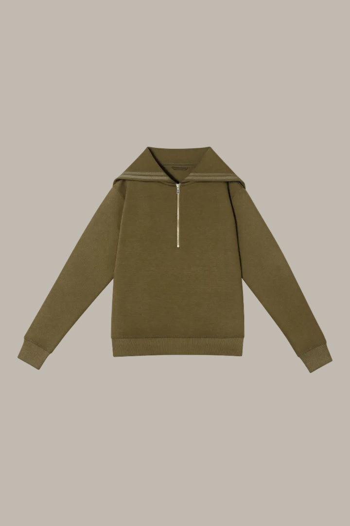 PENELOPE-Tencel jersey sailor-style hooded jumper