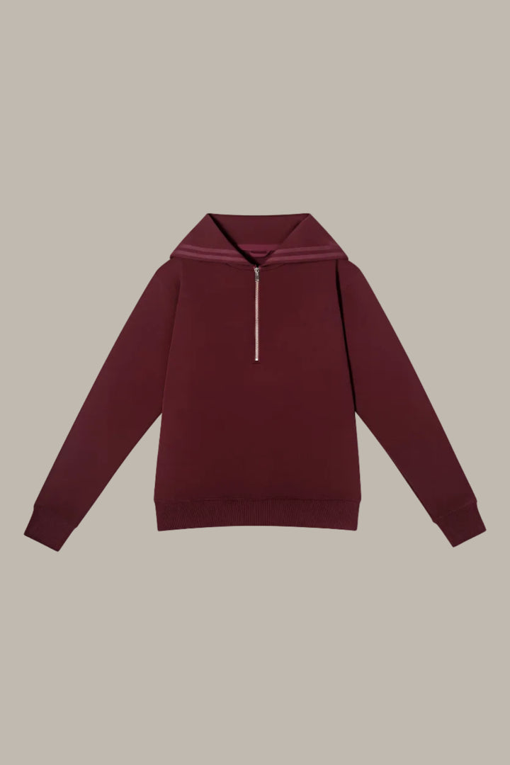 PENELOPE-Tencel jersey sailor-style hooded jumper