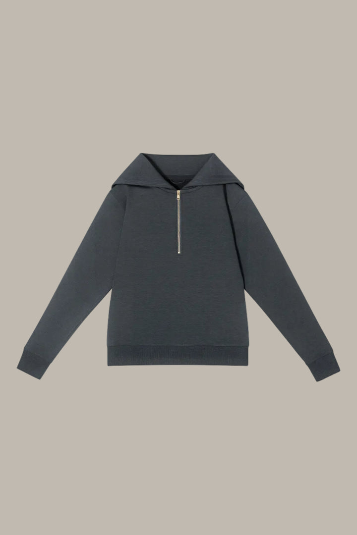 PENELOPE-Tencel jersey sailor-style hooded jumper