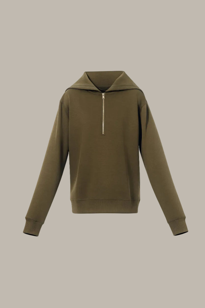 PENELOPE-Tencel jersey sailor-style hooded jumper