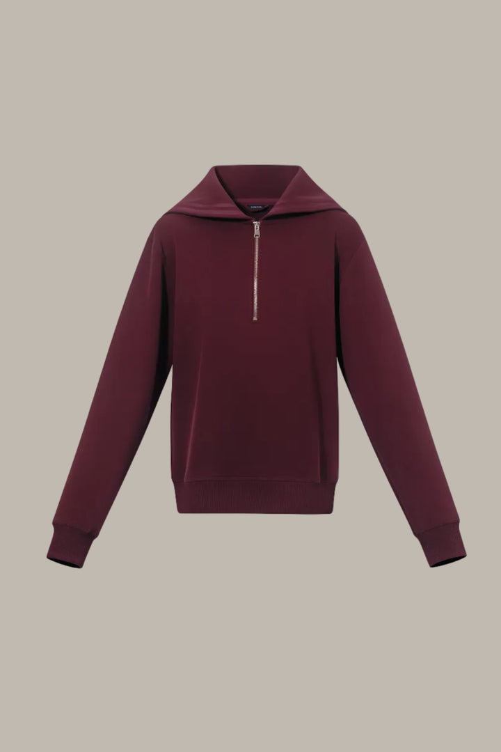 PENELOPE-Tencel jersey sailor-style hooded jumper