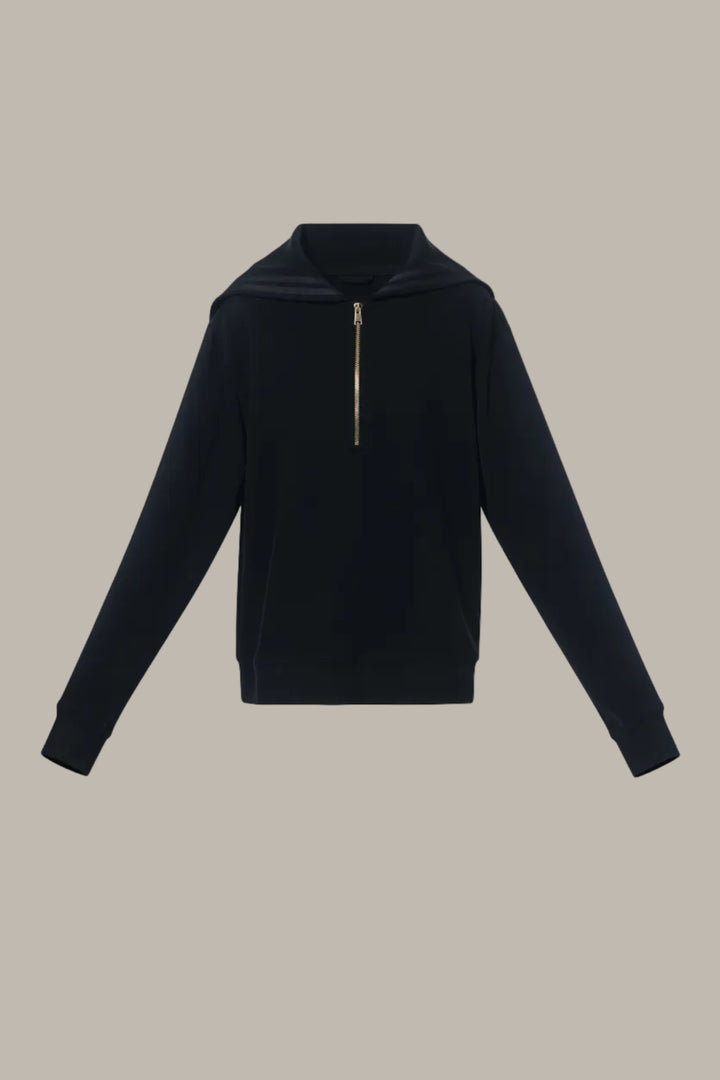 PENELOPE-Tencel jersey sailor-style hooded jumper